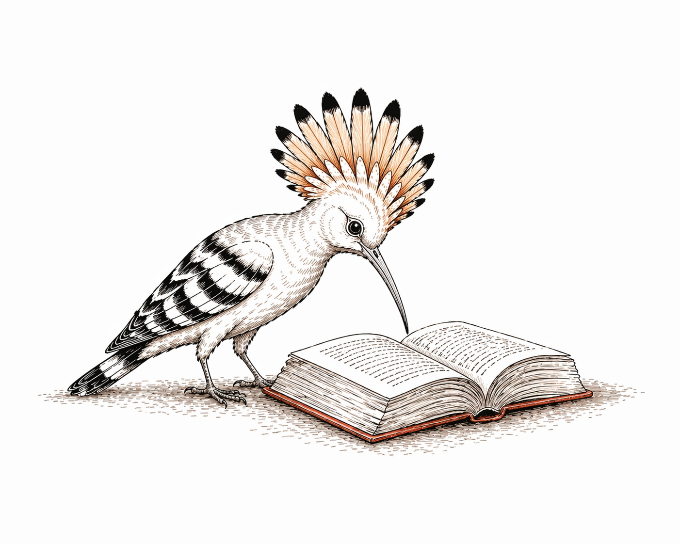 Hoopoe reading